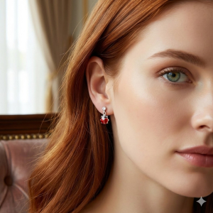 Brinco Joaninha Tarraxa Baby Prata