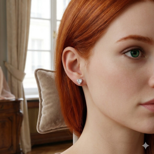 Brinco Ponto de Luz Ródio Branco