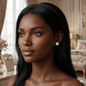 Brinco Pérola Ródio Branco M