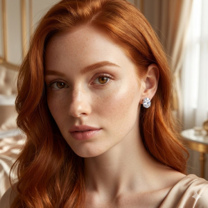 Brinco Ponto de Luz Oval Cristal Banho Diamante 7mm