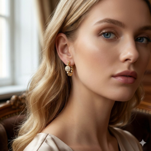 Brinco Paveroni Folheado A Ouro