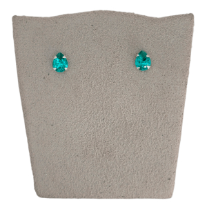 Brinco Gota Verde Prata