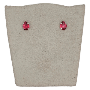 Brinco Gota Pink Prata