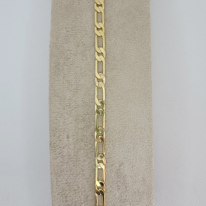 Pulseira 1 por 1 Folheada A Ouro 5mm 20cm