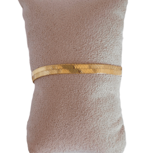 Pulseira Fita Folheada A Ouro 16cm + Extensor