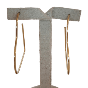 Brinco Argola Coração Liso Folheado A Ouro