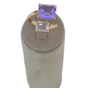 Anel Oasis Alexandrita Folheado A Ouro nº 20