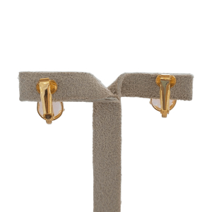 Brinco Pressão Gota Morganita Folheado A Ouro