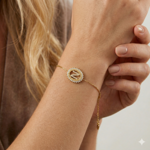 Pulseira Elo Veneziana Com Inicial N Folheada A Ouro 16cm + Extensor