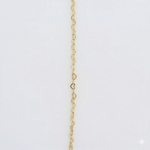 Pulseira Corações Vazados Folheada A Ouro 17cm + Extensor