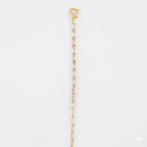 Pulseira Riviera Fecho Coração Folheada A Ouro