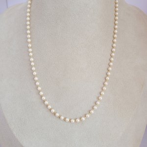 Colar Pérolas Folheado A Ouro 50cm